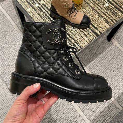 fake chanel low boots balck|chanel heel boots.